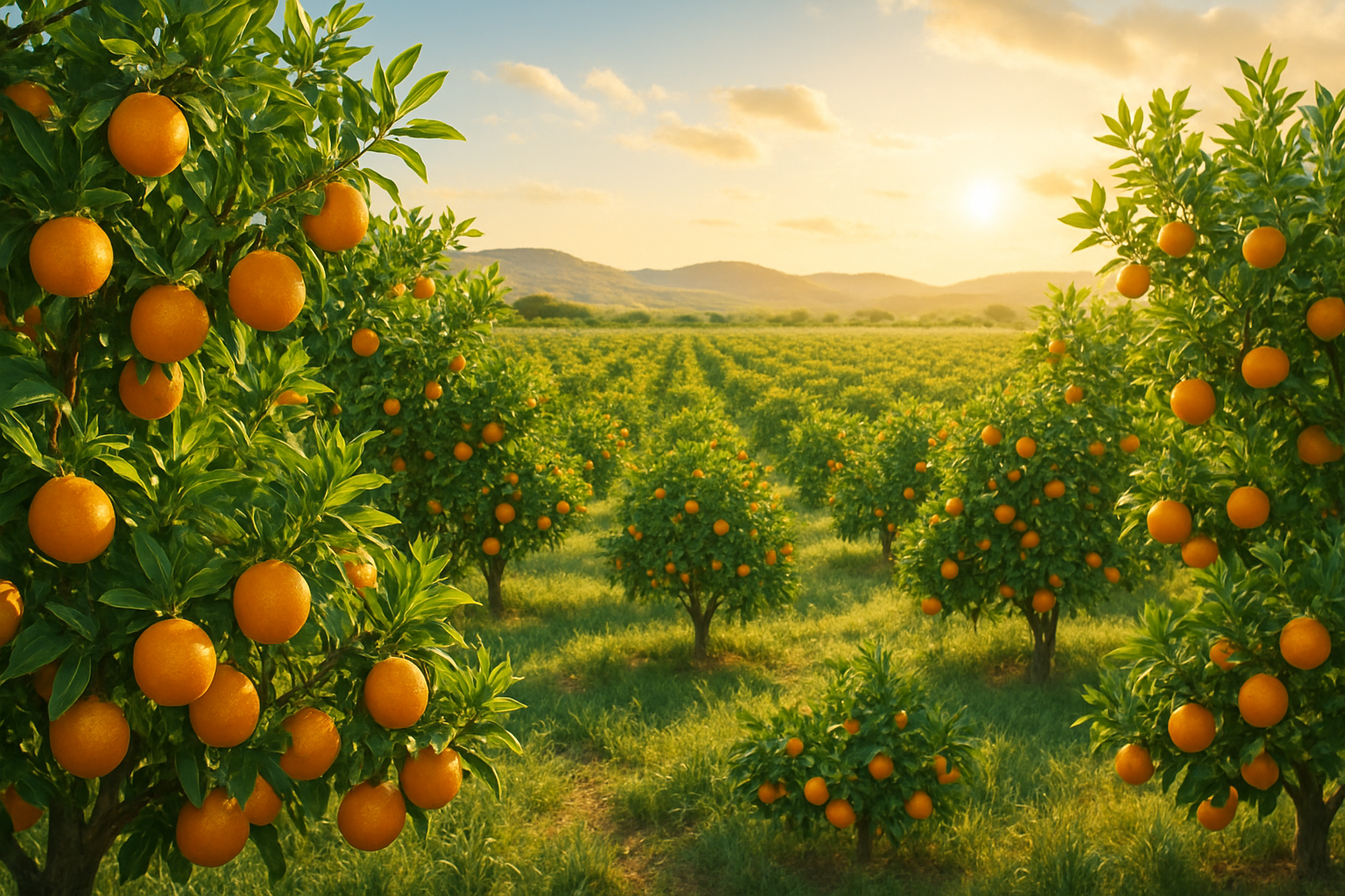 champ d'orange